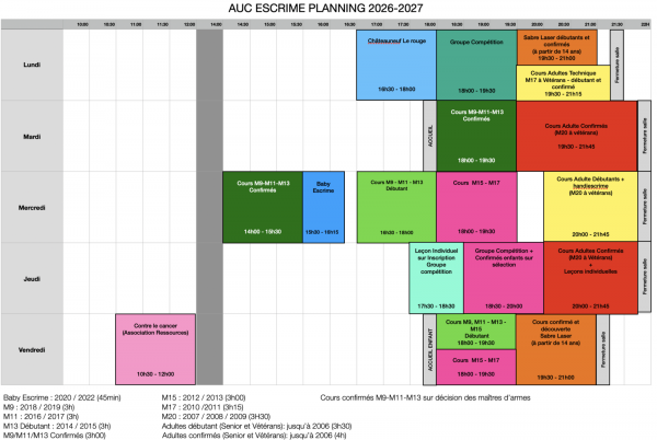 Début de saison 2026-2027